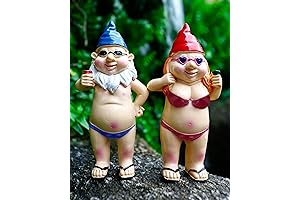Naughty Garden Gnomes: Mischievous Couple Adds Charm to Your Landscape