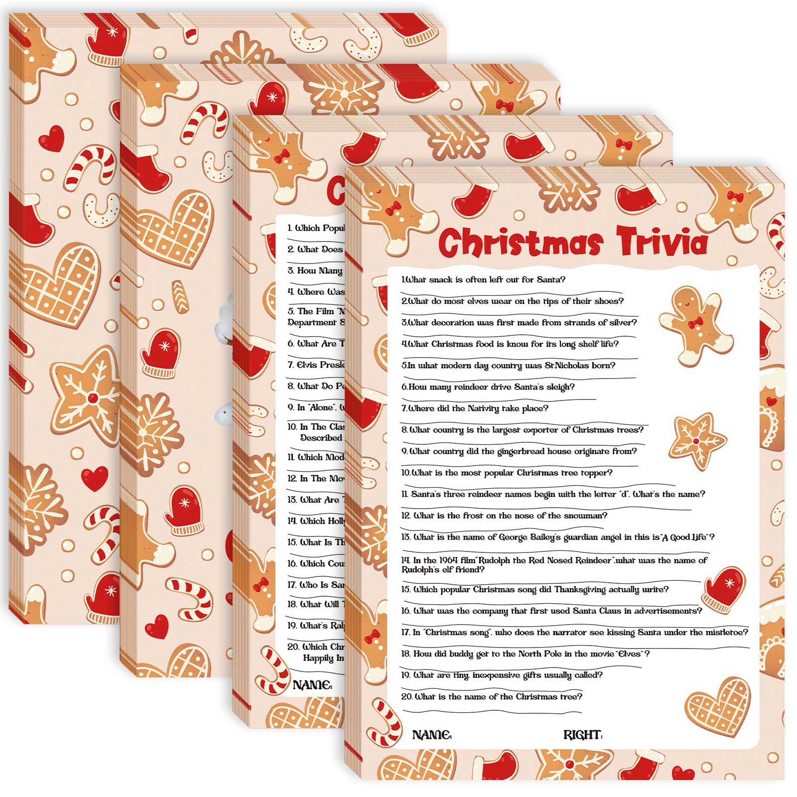 Buy 150 Pieces Christmas Trivia Game Question and Answer Holiday Party