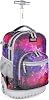 Tilami Rolling Backpack Armor Luggage School Travel Book Laptop 18 Inch Multifunction Wheeled Backpack Students, Deep Red Galaxy