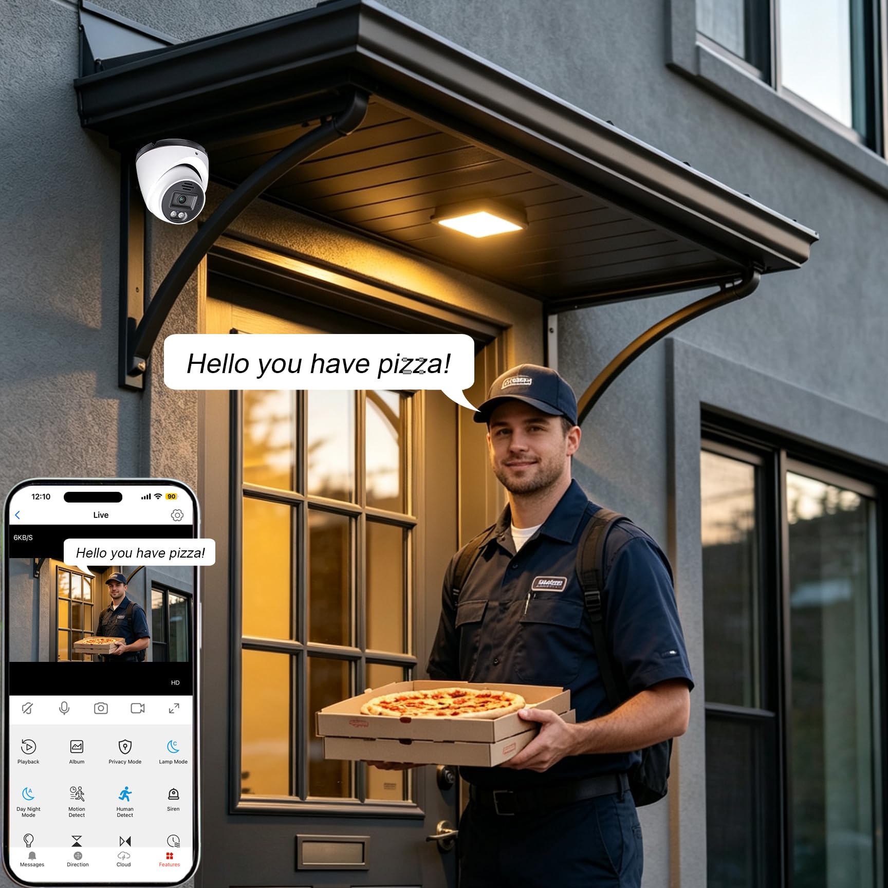 Sinis 4K Sicherheits-IP-Kamera, Überwachungskamera für den Innen- und Außenbereich, PoE-Turm-Kamera, kabelgebunden, funktioniert nur mit NVR, 30 m Smart IR-Nachtsicht, Menschen- und Bewegungserkennung