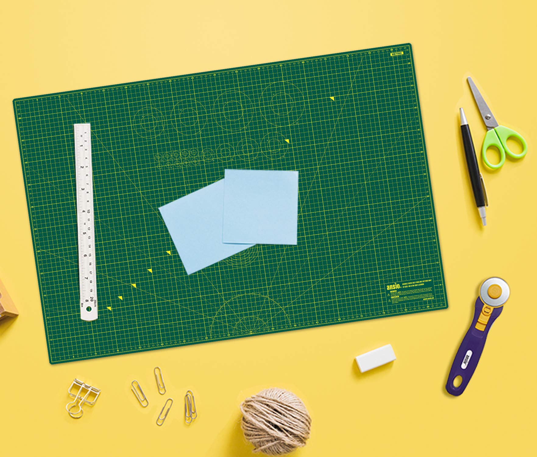 ANSIO Craft Cutting Mat Self Healing A1 Double Sided 5 Layers