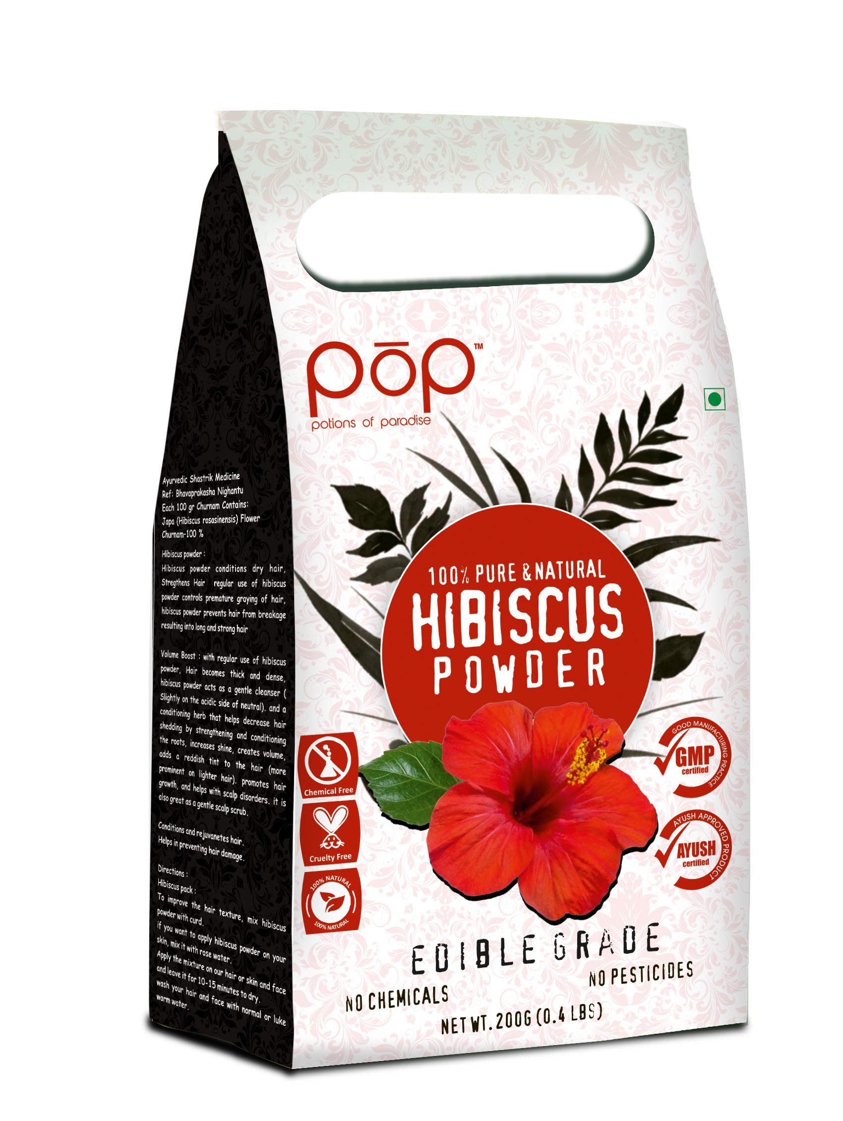 POP (Potions of Paradise) Hibiscus Powder For Hair Improvement, Hair Growth And Conditioning 200 Grams-image-10