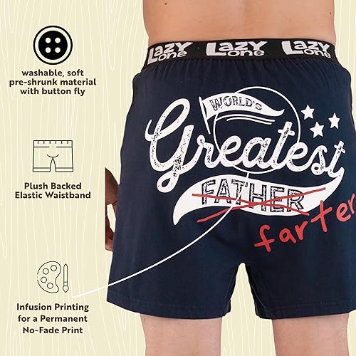 Miniatura 6 de Lazy One - Bóxer novedoso con animales divertidos, ropa interior divertida, regalo de broma para hombre