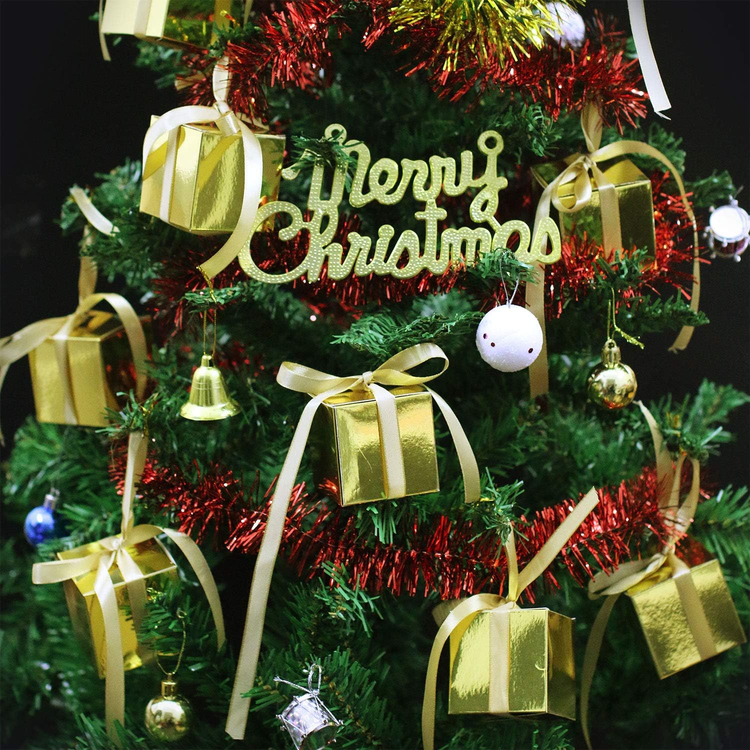 KPOSIYA 100 Pack Favor Boxes 2x2x2 inch Candy Boxes Gold Gift Boxes with Ribbons for Wedding Baby Shower Decorations Birthday Party Supplies - Image 4