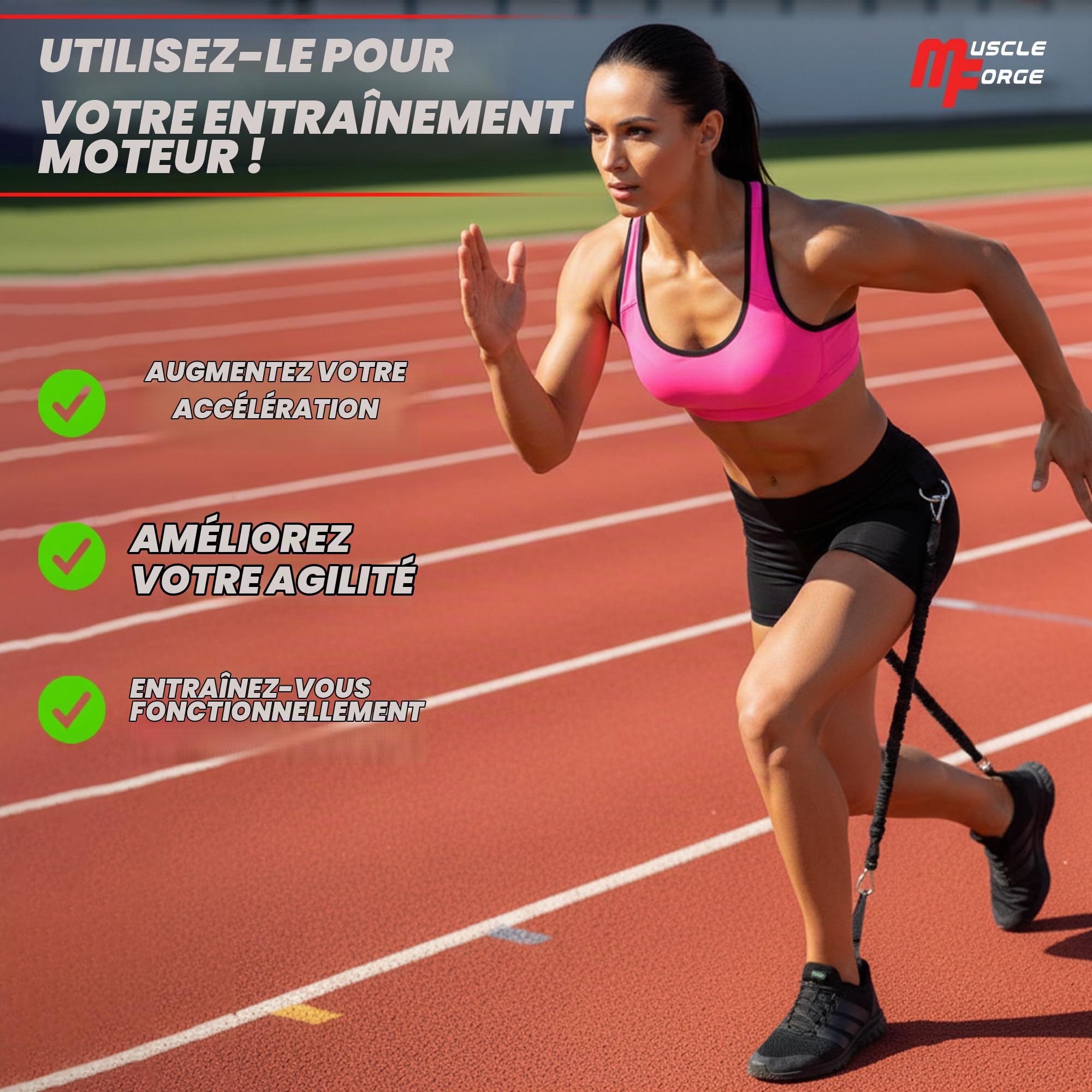 Bandes de résistance pour entraînement Boxe, MMA et Vitesse – Set Complet avec Ceinture, Poignets, Chevilles et poignées – Accessoire Sport pour la Maison ou la Salle, 12 pièces