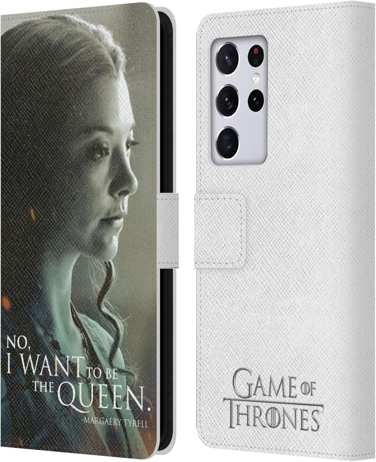 Head Case Designs Officially Licensed HBO Game of Thrones Margaery Tyrell Character Portraits Leather Wallet Case Compatible with Samsung Galaxy S21 Ultra 5G