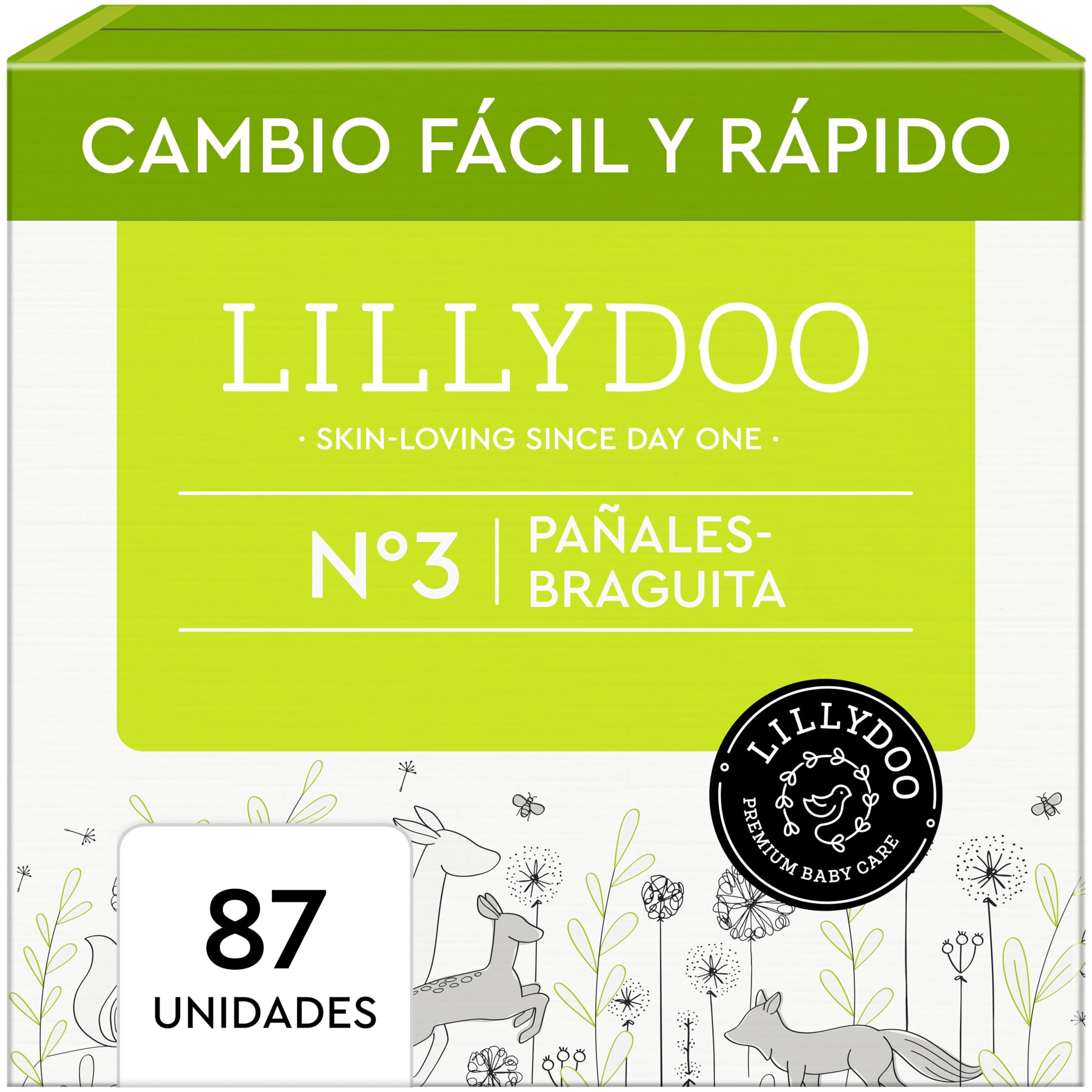 Pañales-braguita LILLYDOO - talla 8 (17+ kg), caja mensual (90 unidades), protección contra fugas, delicados con la piel, suaves, sin perfumes ni lociones, dermatológicamente testados — view 23