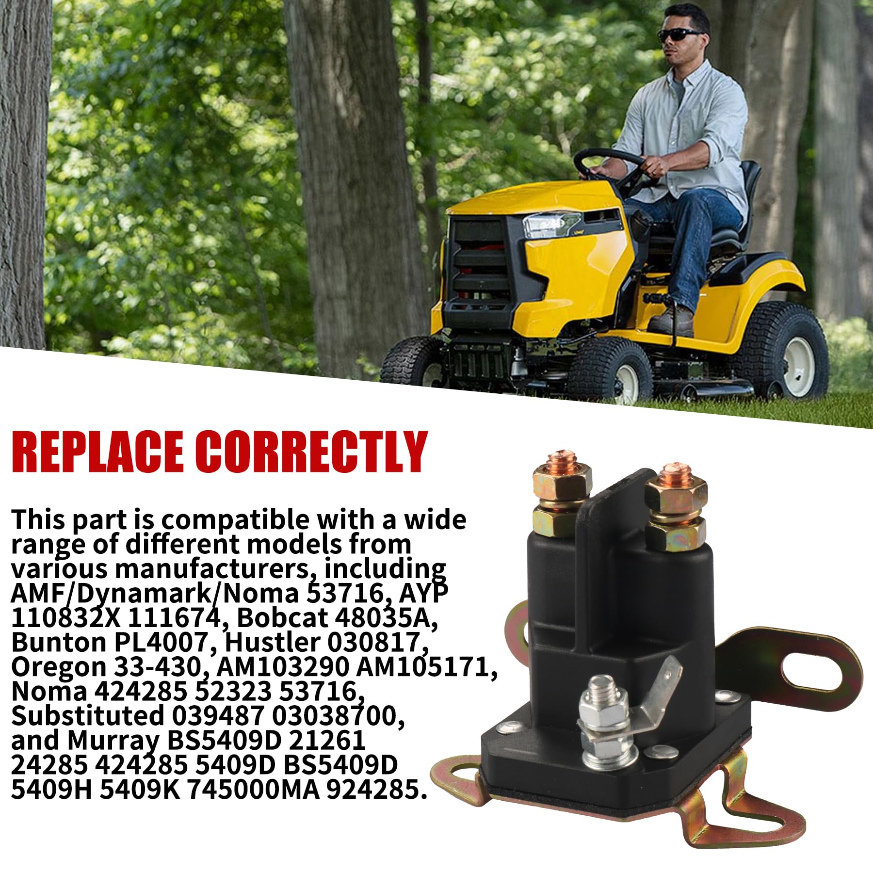 Amazon.com : Gashwer 12V Starter Solenoid Compatible with