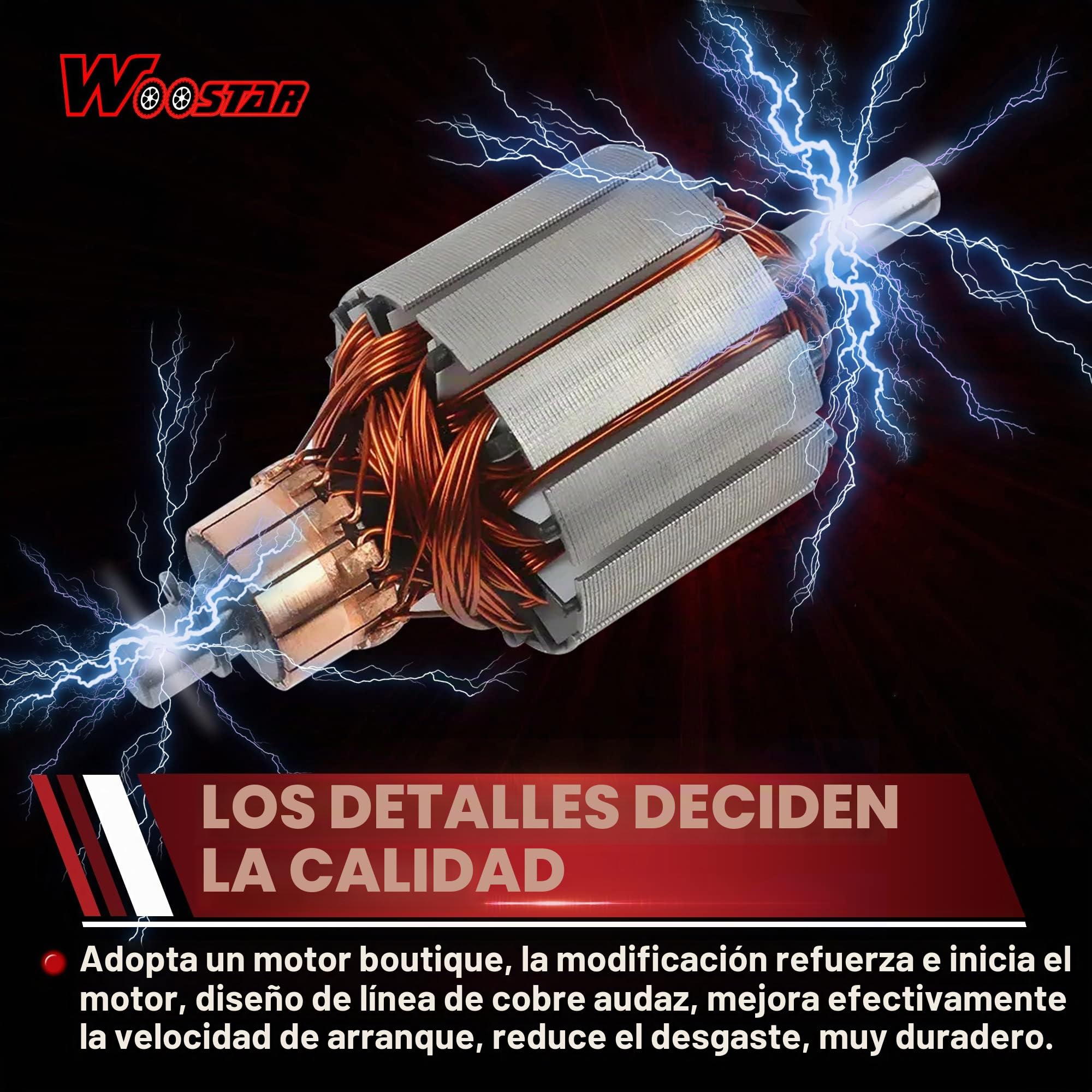 WOOSTAR Motor Electrico Arranque Reemplazo para 50cc 70cc 90cc 110cc 125cc Taotao Jetmoto Roketa Sunl Coolster ATV Quad Dirt Bike Go Kart