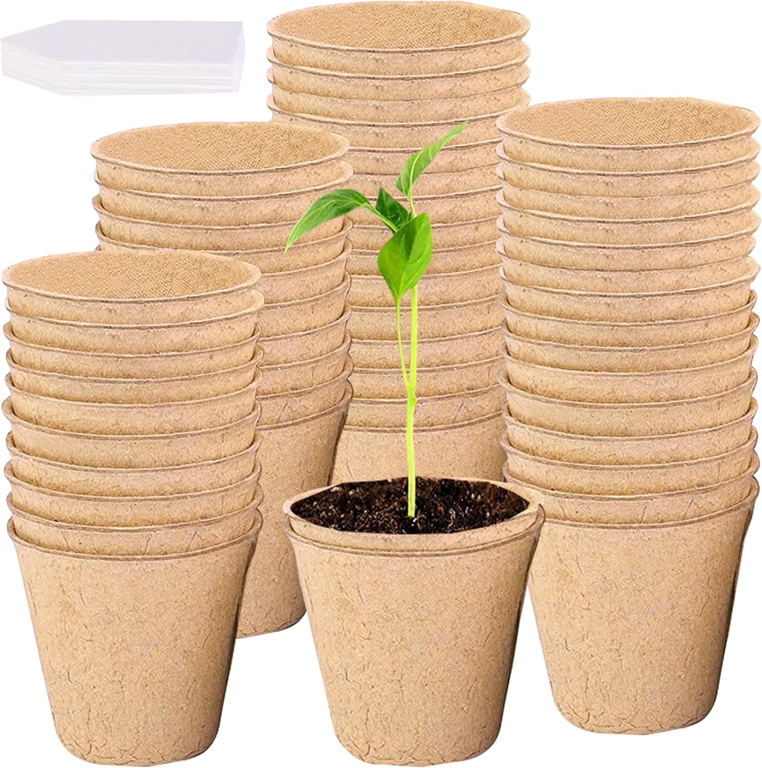 HLOL Biodegradable EcoFriendly Nursery Pots 50 Pc of 3.3