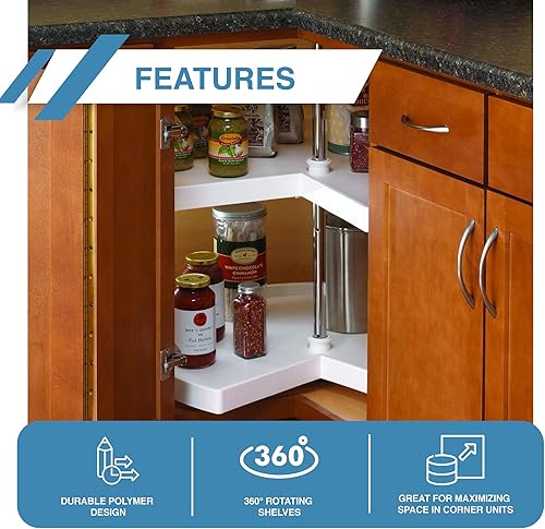 Miniatura 4 de Knape & Vogt PKN28ST-W Lazy Susan, 28 pulgadas (ancho), blanco