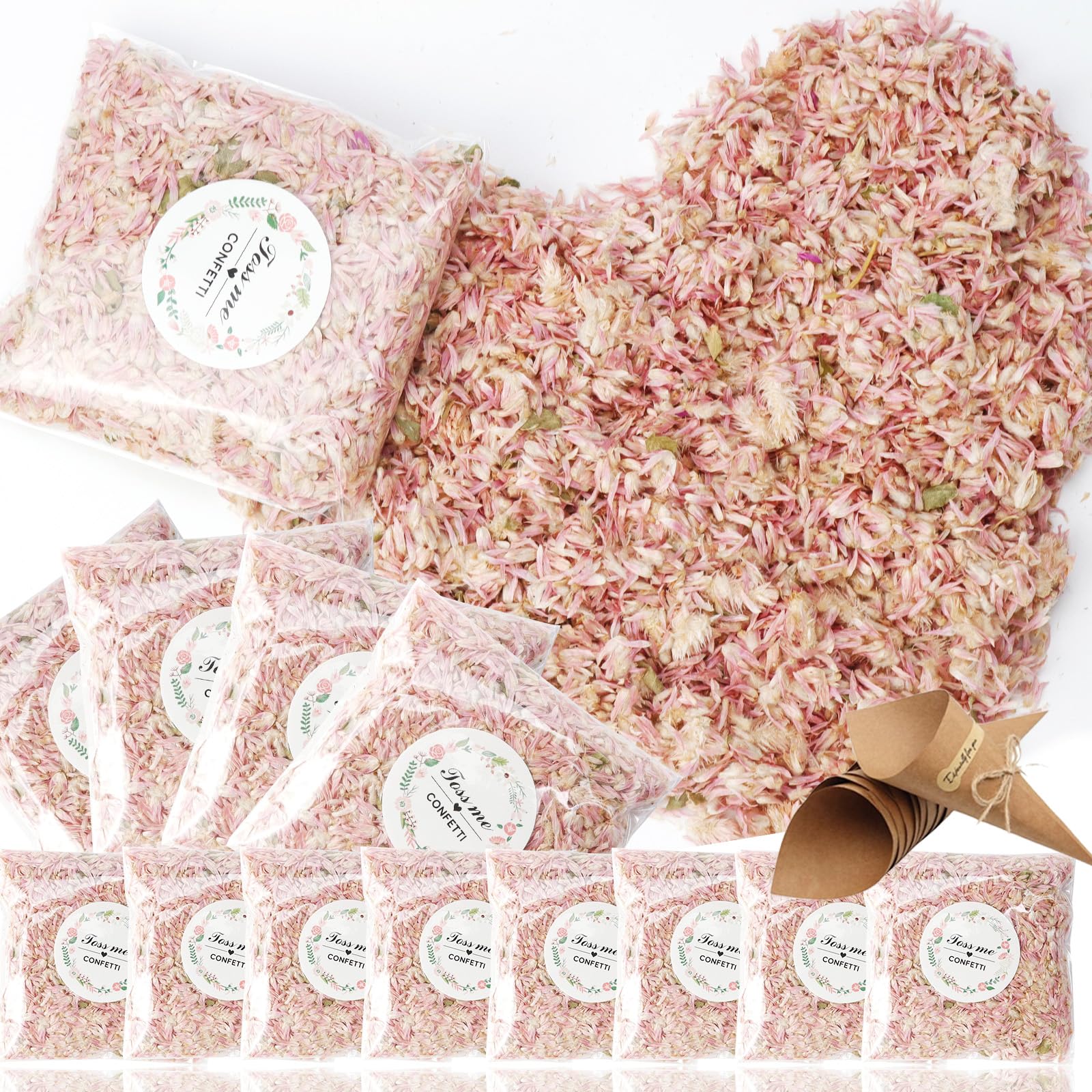 Petali Di Rosa Naturali Per Matrimonio | 12 Confezioni 120g Totali, Biodegradabili - Foto 9