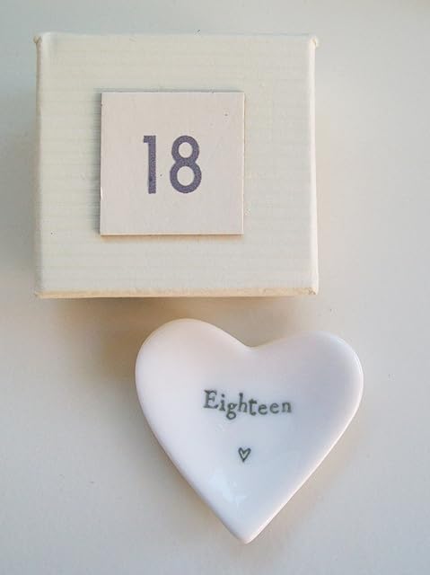 New East of India Ceramic Heart Dish 18th Birthday Gift