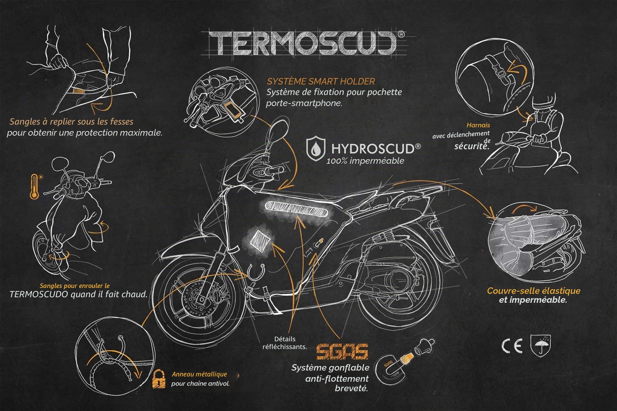 Tucano Urbano Mixte Termoscud® TERMOSCUD, Noir, Taille unique EU