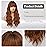 HAIRCUBE Ombre Auburn Wig with Bangs Long Curly Wig with Bangs orange wig Natural Appearance Heat-Resistant Synthetic Wig Suitable for Fashionable Women 26Inchs