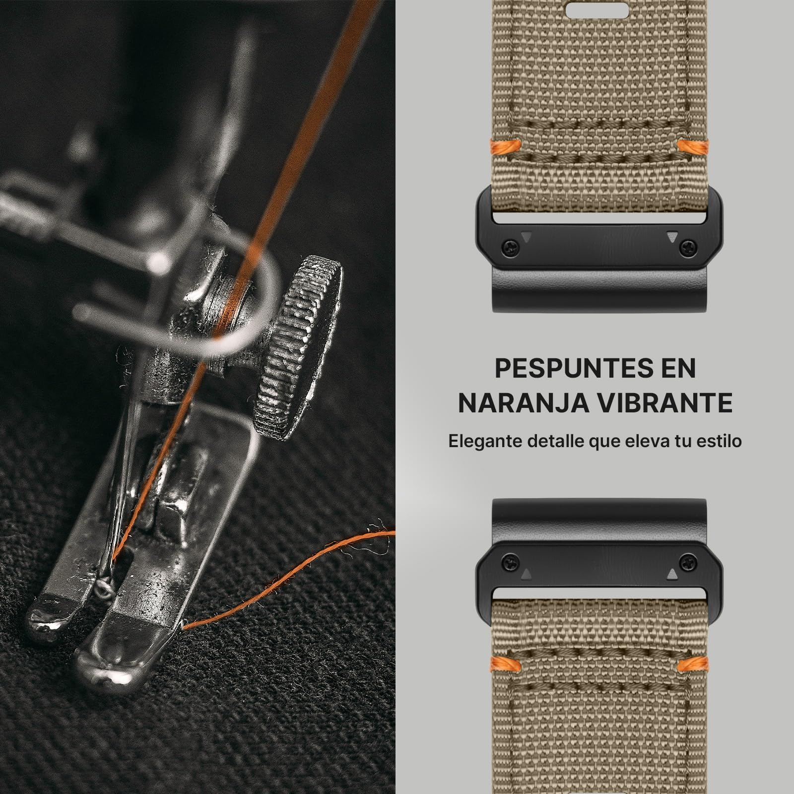 Bandletic 22mm 26mm Correa Compatible con Garmin Fenix 8 47mm/51mm, para Fenix 7/6/5/3, Correa Nailon para Epix/Forerunner/Instinct/Enduro/Tactix/Descent/Quatix/Tactical/Tide/Solar - 5