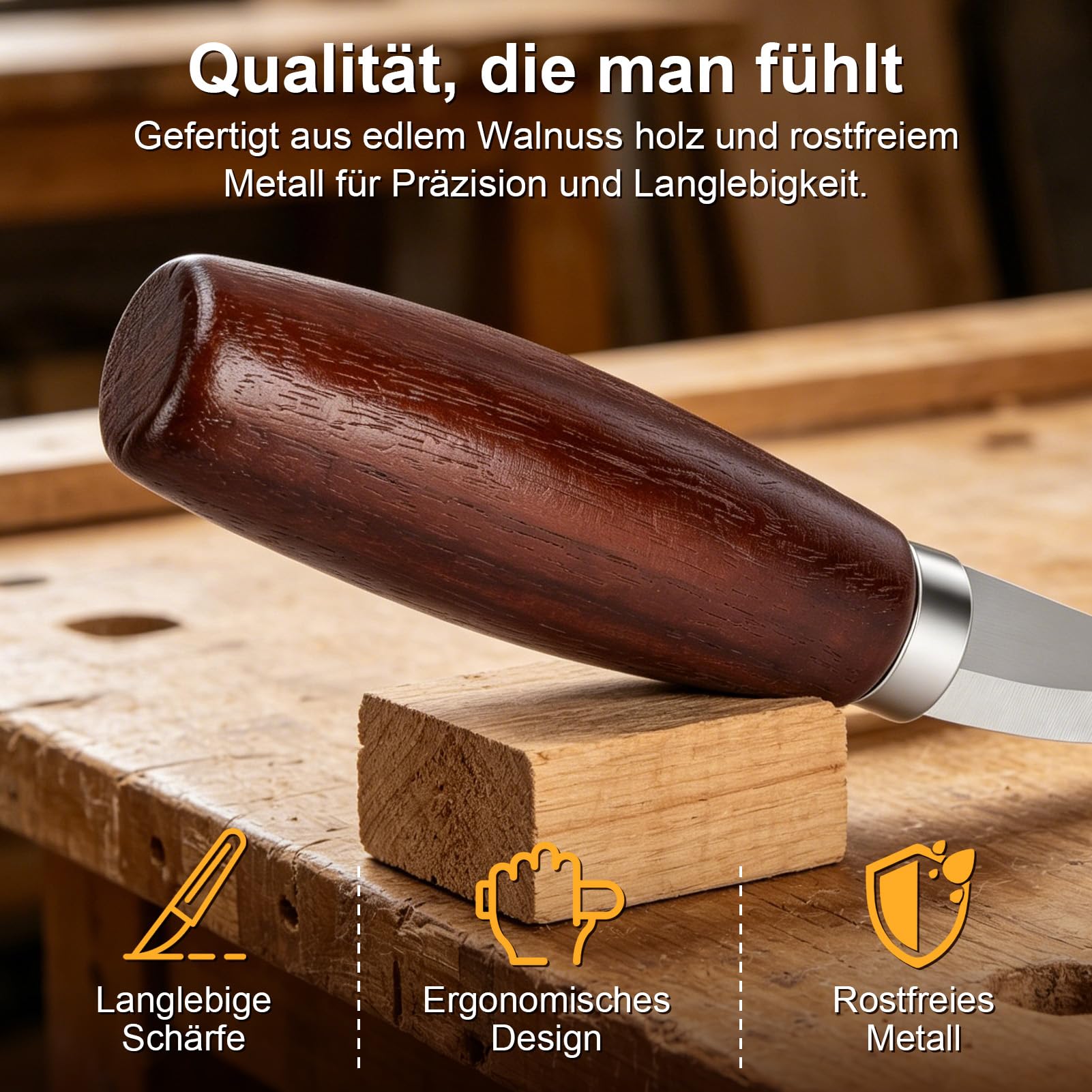 Schnitzwerkzeug Holz Schnitzset, 25-teiliges Schnitzmesser Set mit Lindenholz zum Schnitzen, Schnittschutzhandschuhe, Ein Ideales Schnitzset für Anfänger und Erwachsene