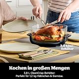 Ninja CRISPi Friteuse sans huile portable, 3,8L, 4-en-1 : Frire sans huile, Rôtir, Garder au chaud, Recroustiller, Design compact, 2 récipients avec couvercles, 1 700 W, Gris FN101EUGY - 6