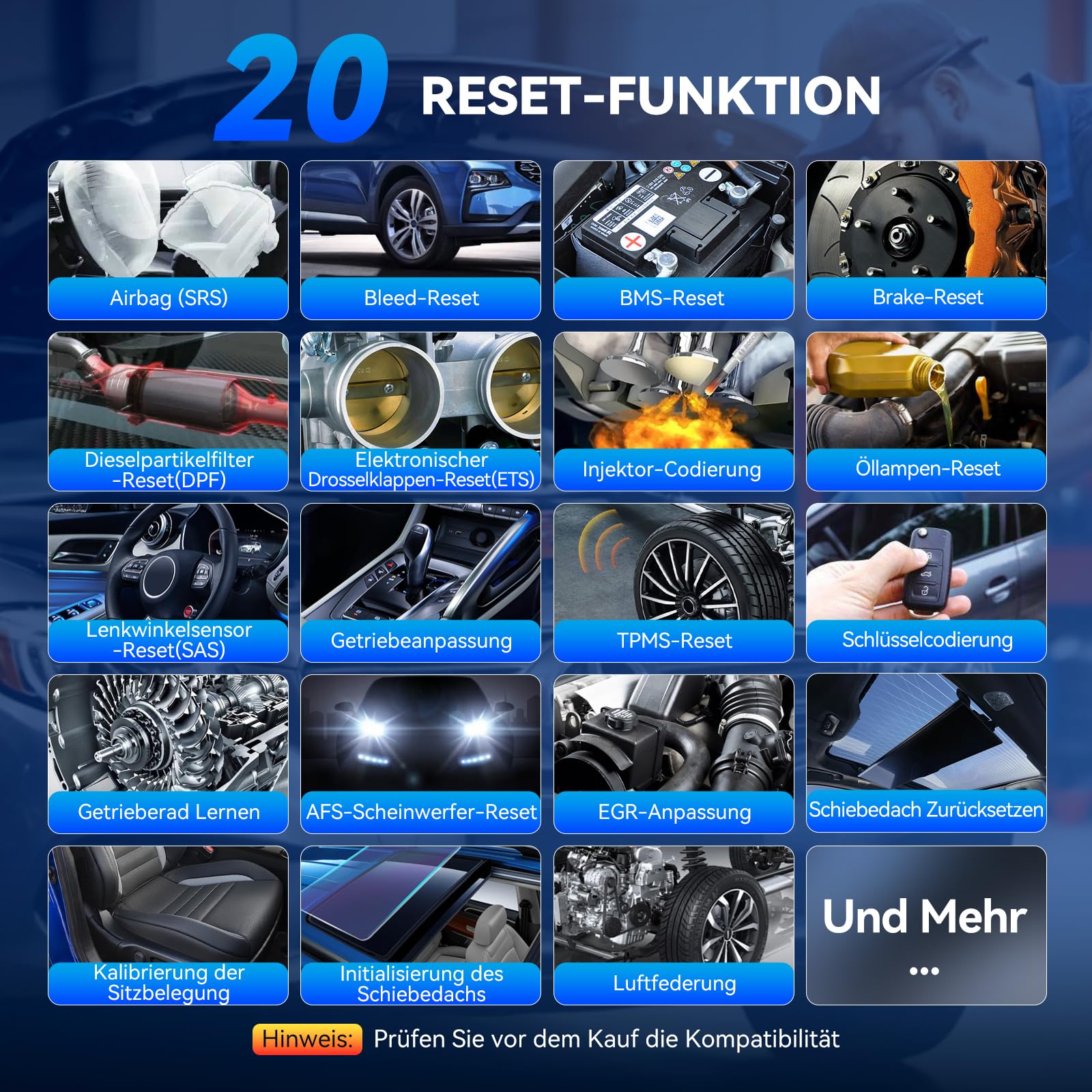 OBD2 Diagnosegerät, MUCAR 682 Diagnosegerät Auto Mit Volle Systemdiagnose Und 20 Reset-Funktion, Auto Diagnosegerät Für Aktives Testen, CANFD-Protokoll, Kostenlos Aktualisieren