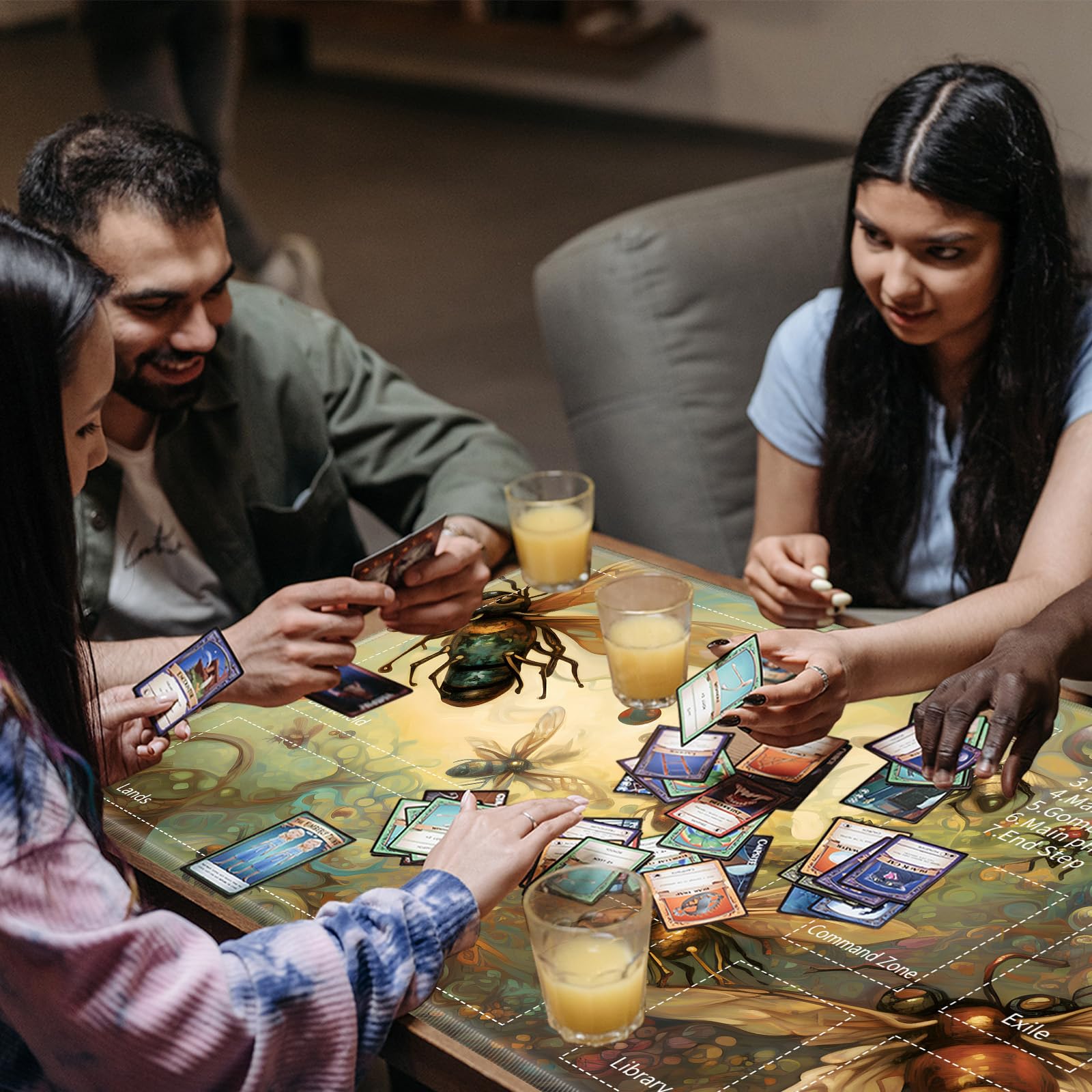 Amazon.com: for MTG Playmat,Card Playmat Stitched with Magic Zone