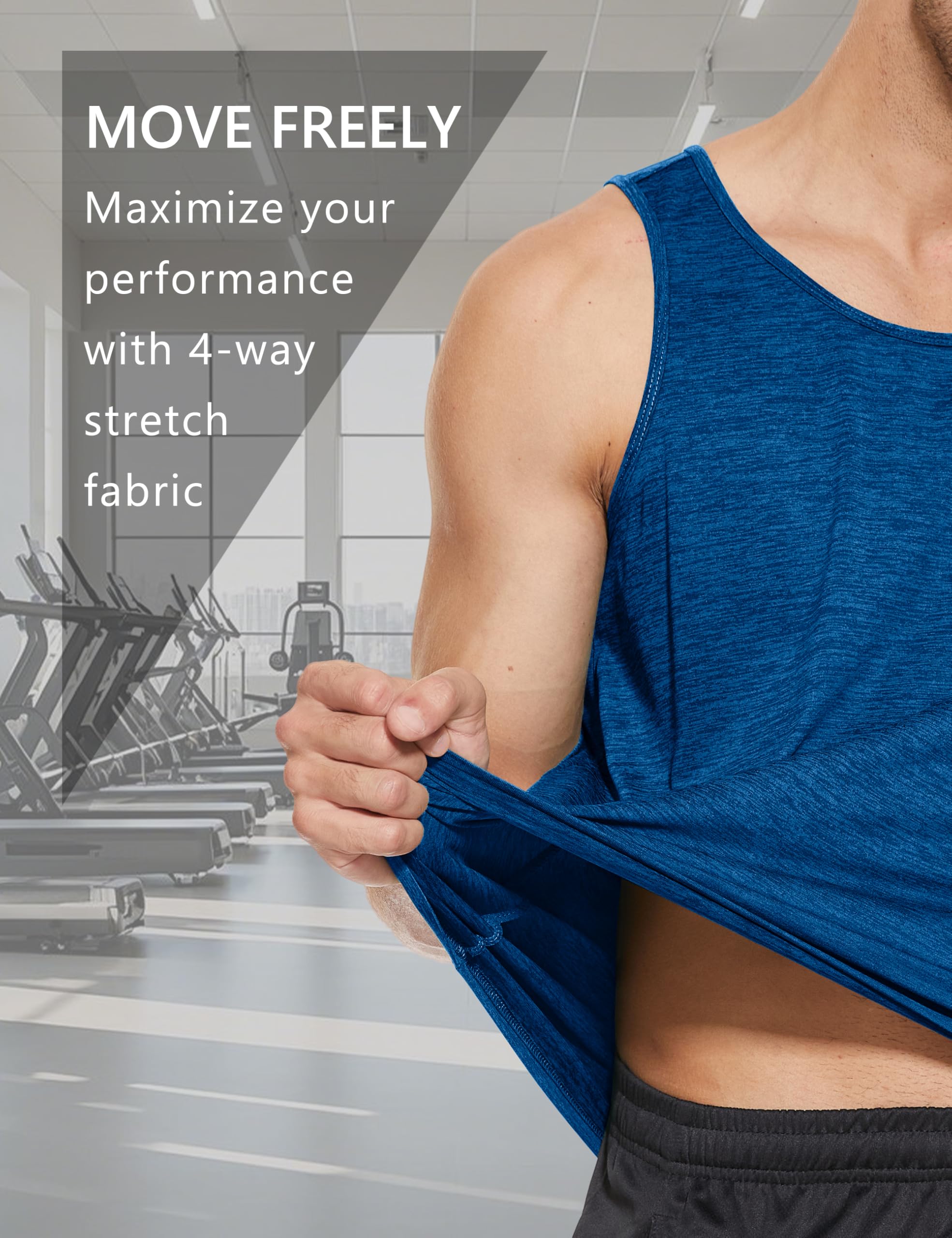 EKLENTSON Débardeur Hommes sans Manches Vêtement Débardeur Séchage Rapide Respirant Muscle Gilets Fitness Sport Tee Shirt