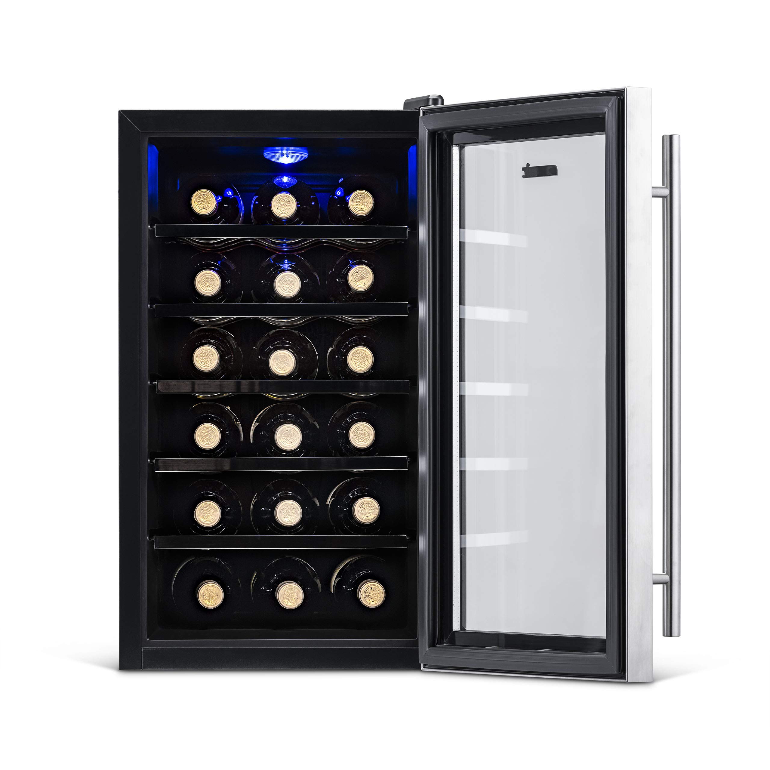 NewAir Wine Cooler and Refrigerator, 18 Bottle Freestanding Wine