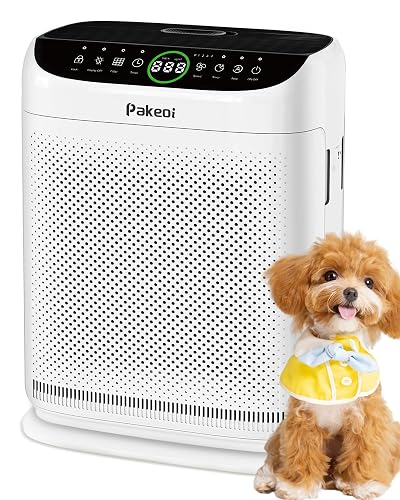 PAKEOI HEPA Air Purifier Double Air Intake White