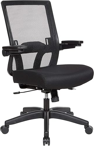 Miniatura 21 de Space Seating 867 Series - Silla de administrador ajustable con respaldo de malla transpirable, soporte lumbar y brazos abatibles acolchados,