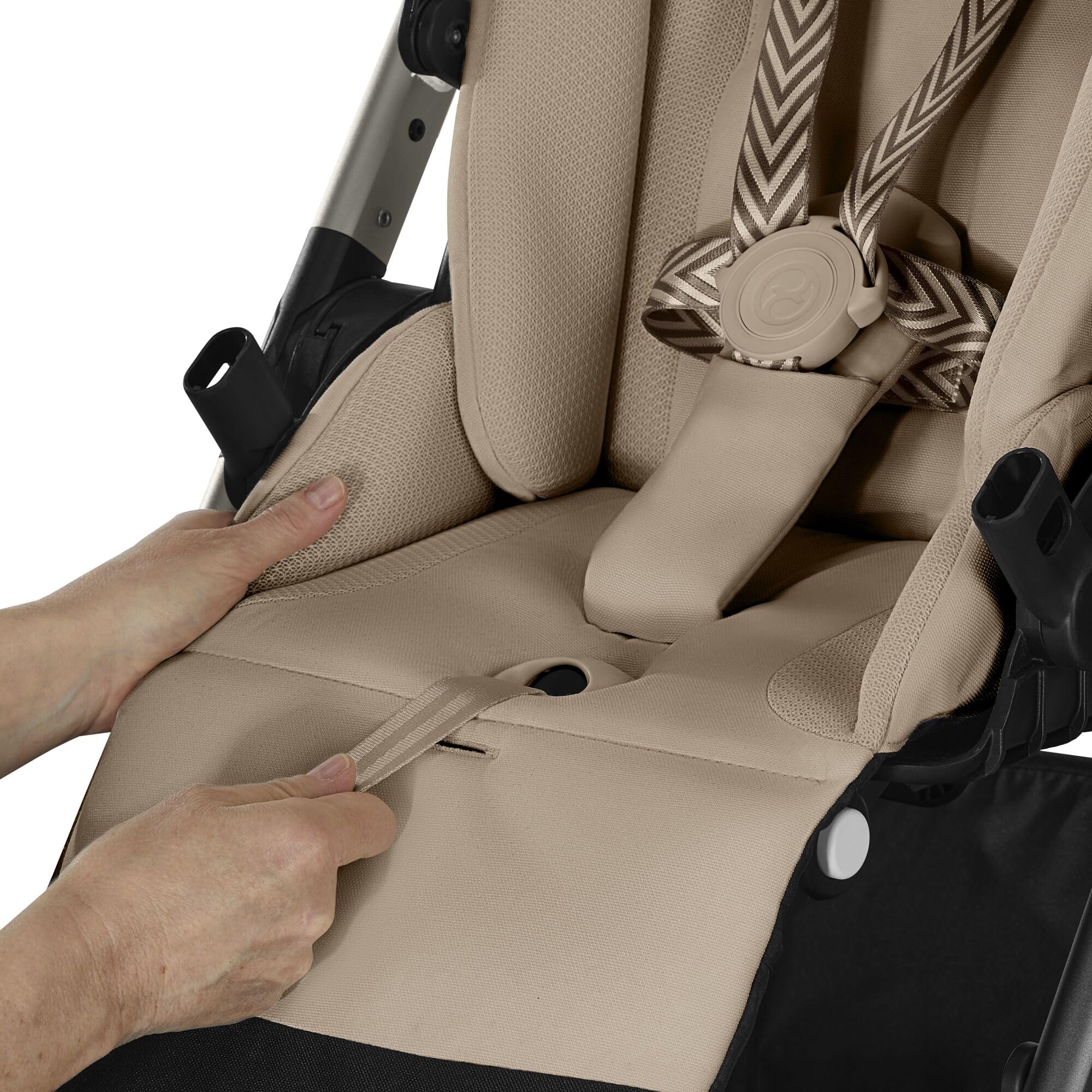 CYBEX Gold Balios S Lux Passeggino, Posizione Reclinabile Ergonomica, Sistema di Cinture con Una Sola Mano, Dalla Nascita Fino a 22 Kg (Circa 4 Anni), Almond Beige