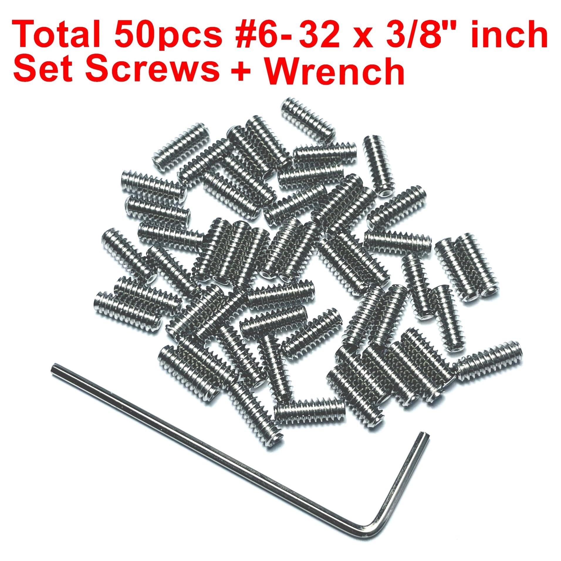 34-Pack 5/16-24 X 5/16 Stainless Steel Set Screws With Allen Wrench – Hex Socket Grub Screws For Gears, Pulleys & More 34-Pack 5/16-24 X 5/16 Stainless Steel Set Screws With Allen Wrench – Hex Socket Grub Screws For Gears, Pulleys & More