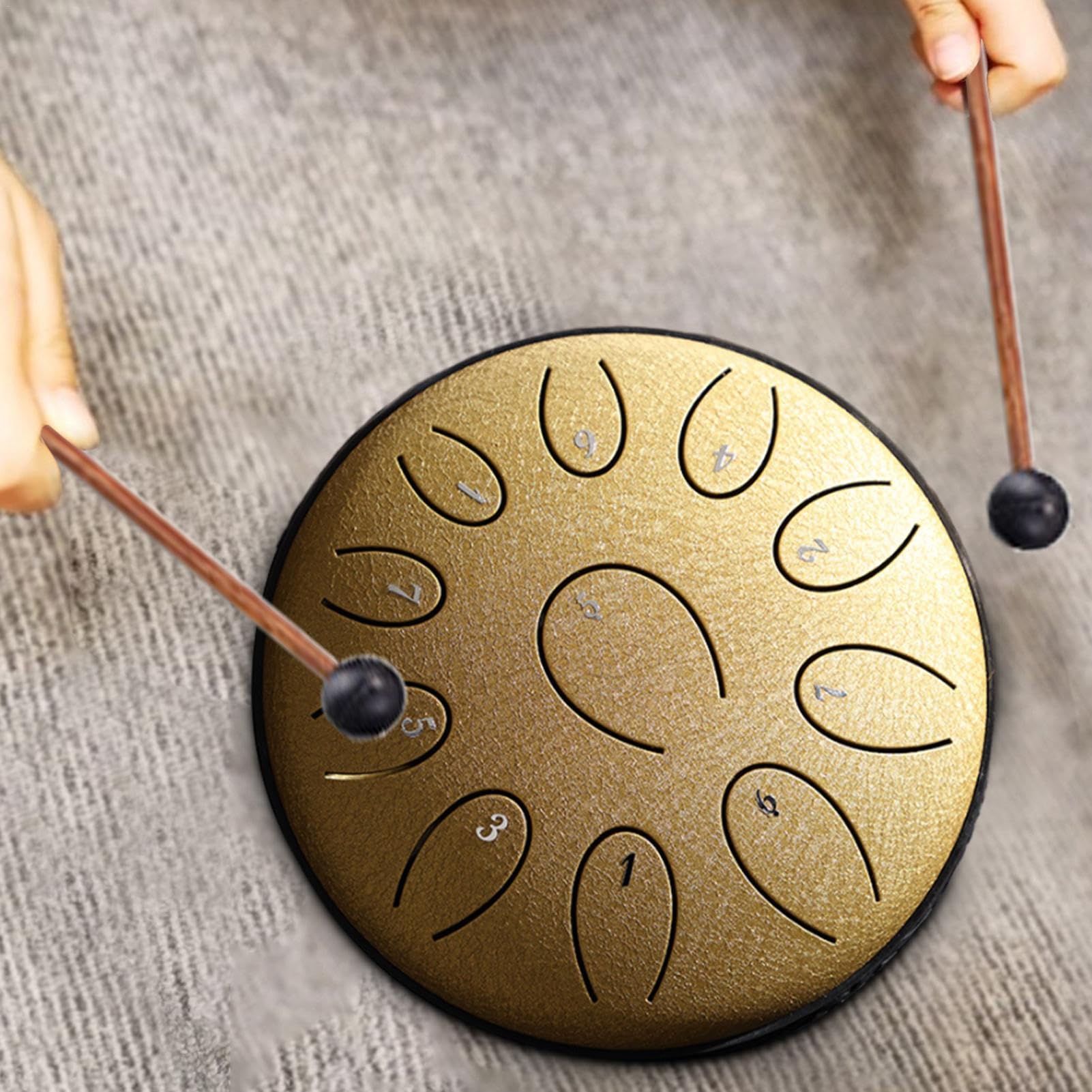 Amazon.co.jp: スリットドラム タングドラム 打楽器 11音 スチール