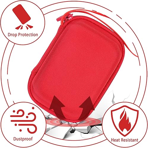 Miniatura 3 de Aenllosi - Funda de viaje rígida compatible con Kodak PIXPRO WPZ2, estuche resistente impermeable para cámara digital (rojo)
