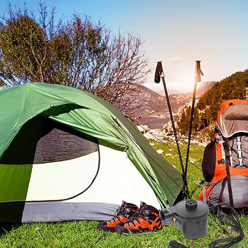 Miniatura 8 de Bomba de colchón de aire eléctrica portátil Enchufe de EE. UU. Inflador ligero deflator para inflables Cama de aire piscina camping