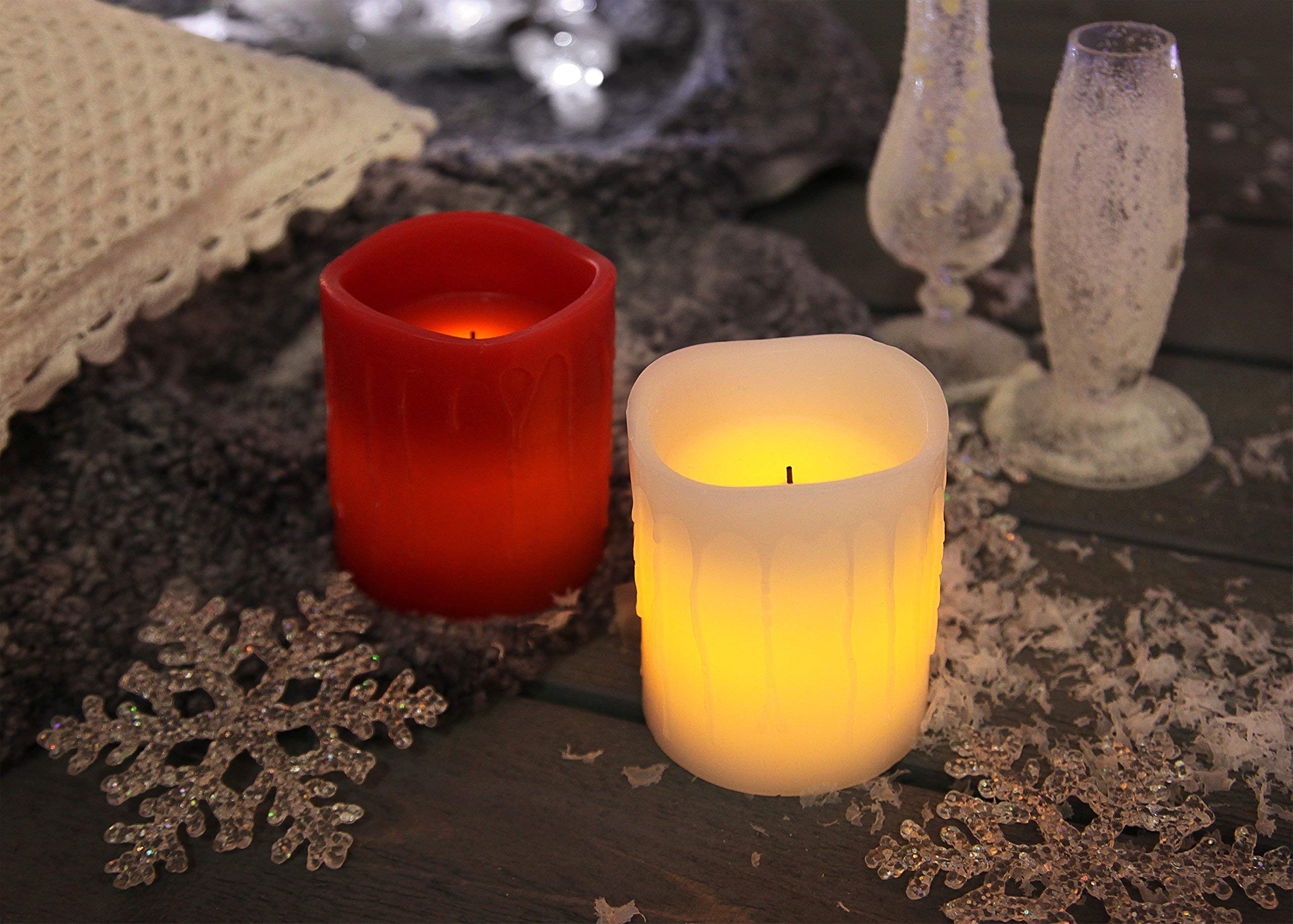 Star 068-73 Bougie Avec Cire à Del Twinkle Flame, 0.06 W, Beige, 15 X 8 X 8