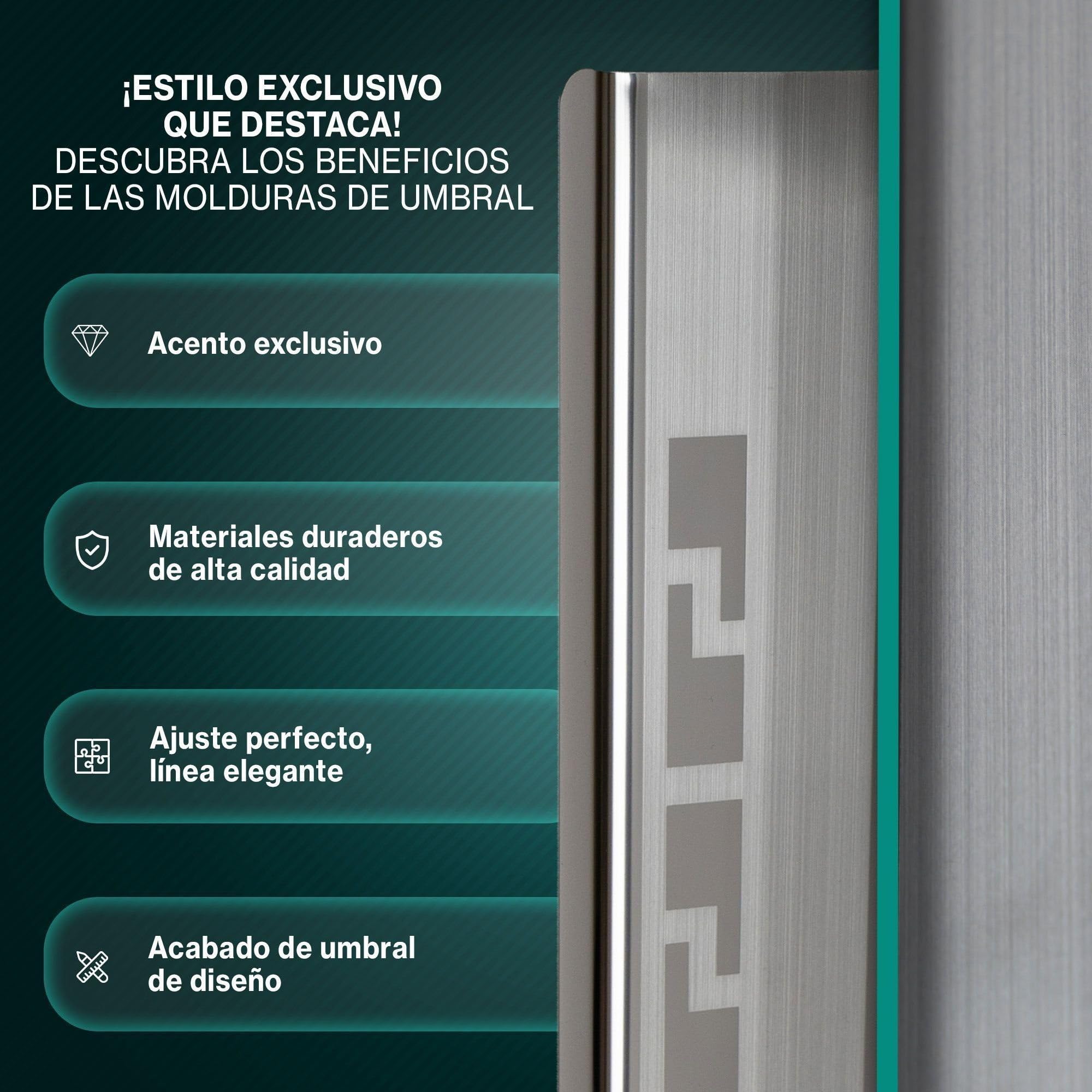 CHROMEMASTER | Protector de Umbral de Puerta Compatible con Mazda CX-5 II 2017-2024 | Acero Inoxidable; Protección Antirrayaduras para Umbral - Accesorio de Coche Adhesivo - Juego de 4 Piezas