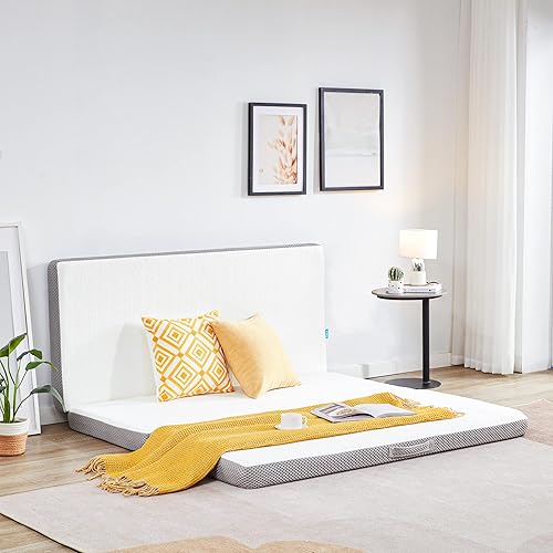Miniatura 5 de Kingfun Colchón Plegable de 4 Pulgadas, Colchón Plegable Tri-fold de Espuma Viscoelástica de Gel Transpirable con Bolsa de Almacenamiento, Cama de