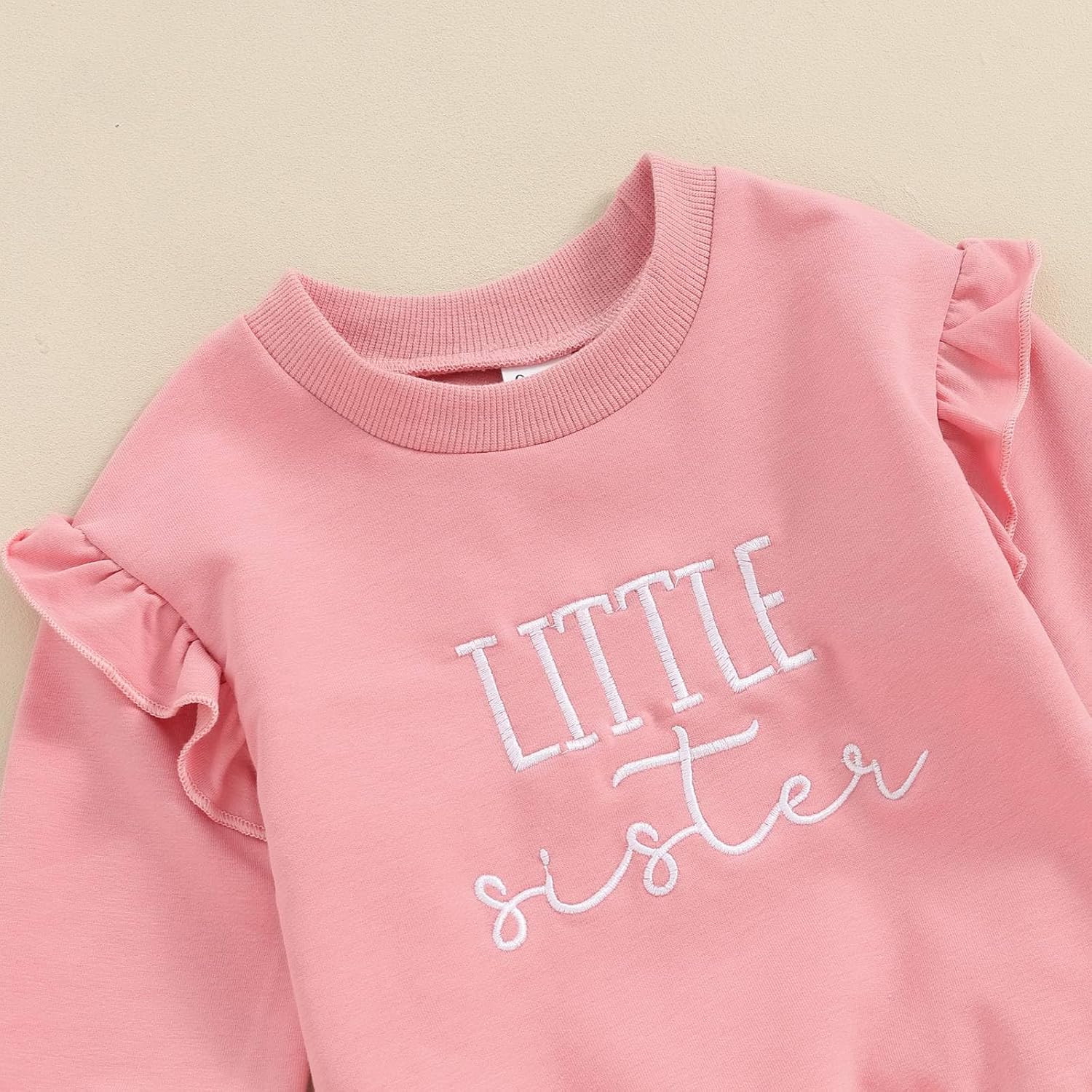 Bonangber Big Brother Little Sister Outfits Crewneck Sweatshirt Pants Set Sibling Matching Outfits Fall Winter Clothes