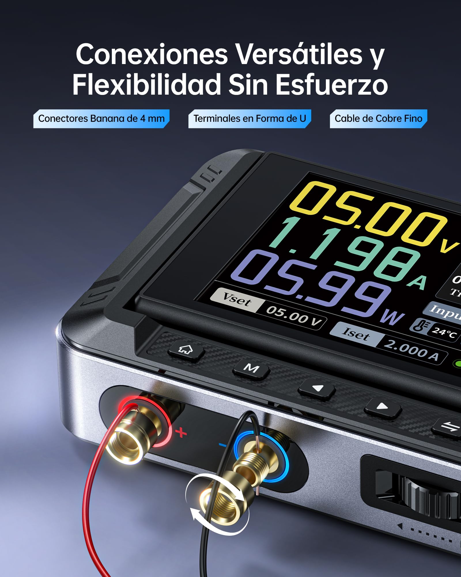 FNIRSI DPS-150 Fuente Alimentación DC Variable, 30V 5A Ajustable, Pantalla IPS de 4 Dígitos, <20mV Rizado, Programable por PD/QC/CC, para Laboratorio/CNC/Reparación Electrónica