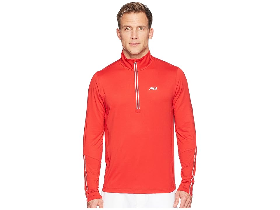 

Fila Cutters Mock Neck Top (Chinese Red/Chinese Red/Silver Foil) Men's Clothing