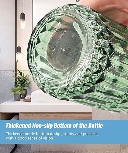 Miniatura 4 de Dispensador de jabón de vidrio, dispensador de jabón de manos de loción de encimera de 13.5 onzas, dispensadores de botellas de loción de baño