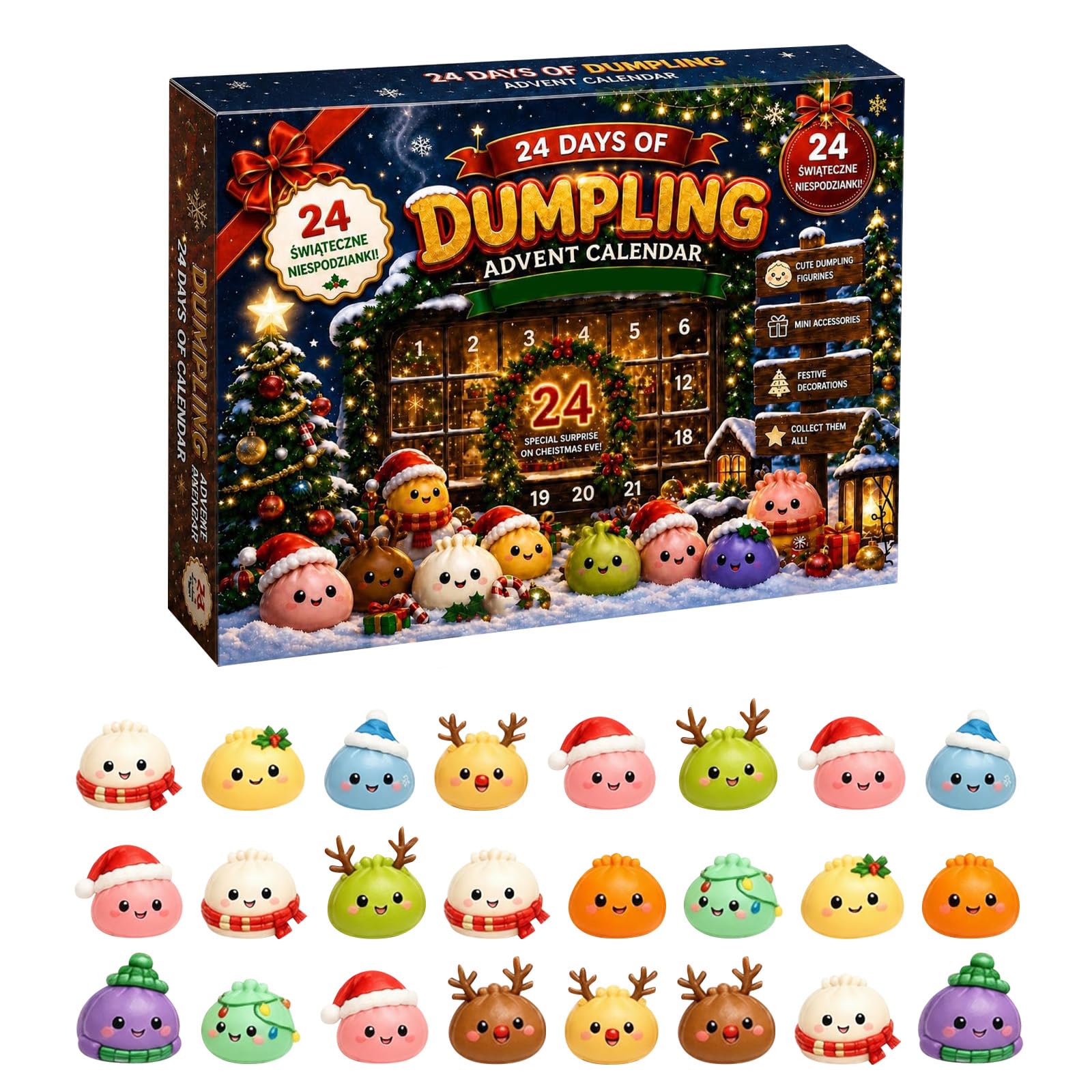 Christmas Dumplings Squishy advent calendar 2026 24 Days Dumpling J
