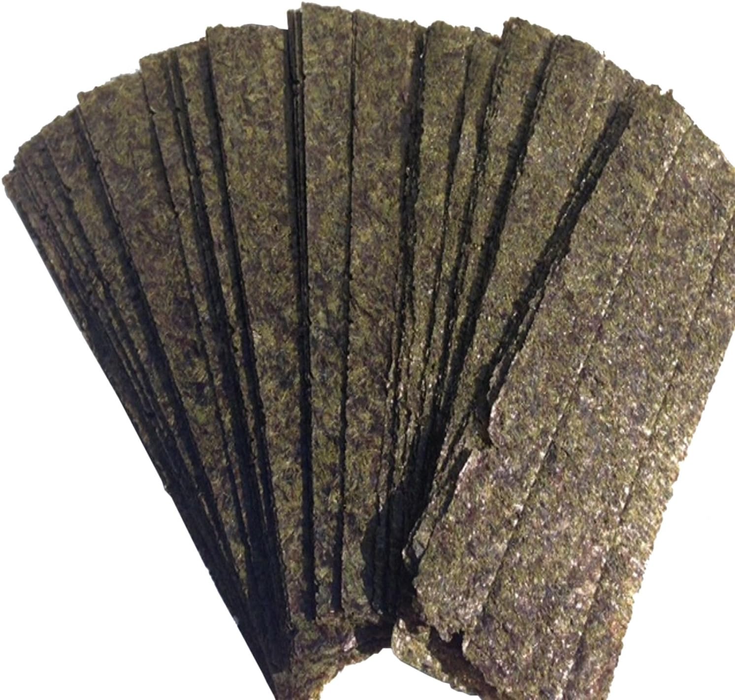 Aquatic Foods inc.100 Nori Seaweed Sheets, Restaurant Grade APX 4" x 7.5" Sheets for Marine Tangs, Angelfish, Butterflies, Cichlids. All Herbivorous and Omnivorous Tropical Fish - 100 Count