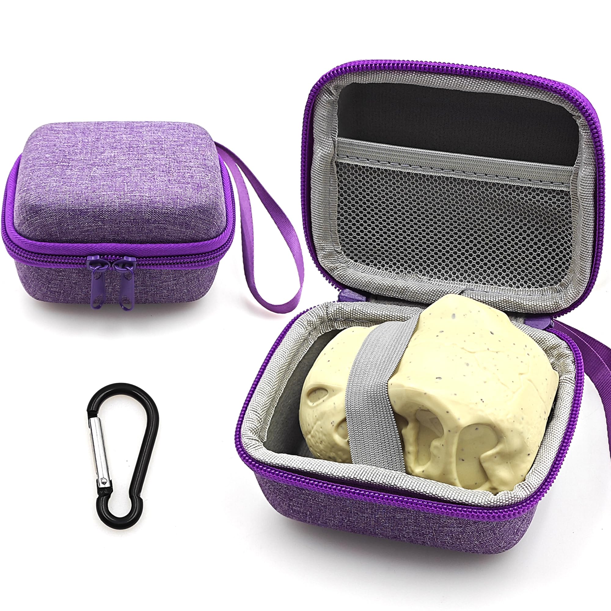 LeoTube Hard Case for Bitzee Jurassic World Dinosaur Toy (Purple) | Protective Case with Carabiner for Bitzee Interactive Digital Pet, Accessory for Bitzee Jurassic World (Case Only)