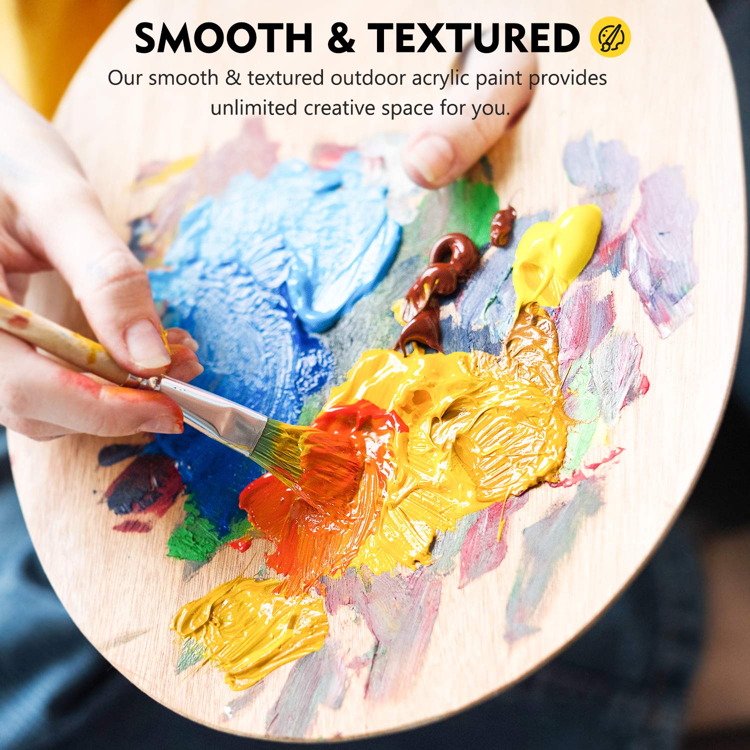 Buy Magicfly Outdoor Acrylic Paint, Set of 30 Colors (60ml, 2oz) Non