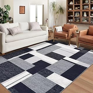 WESTLOOM Modern Boxes Area Rug 8x10 Rugs for Living Room Contemporary Ge...