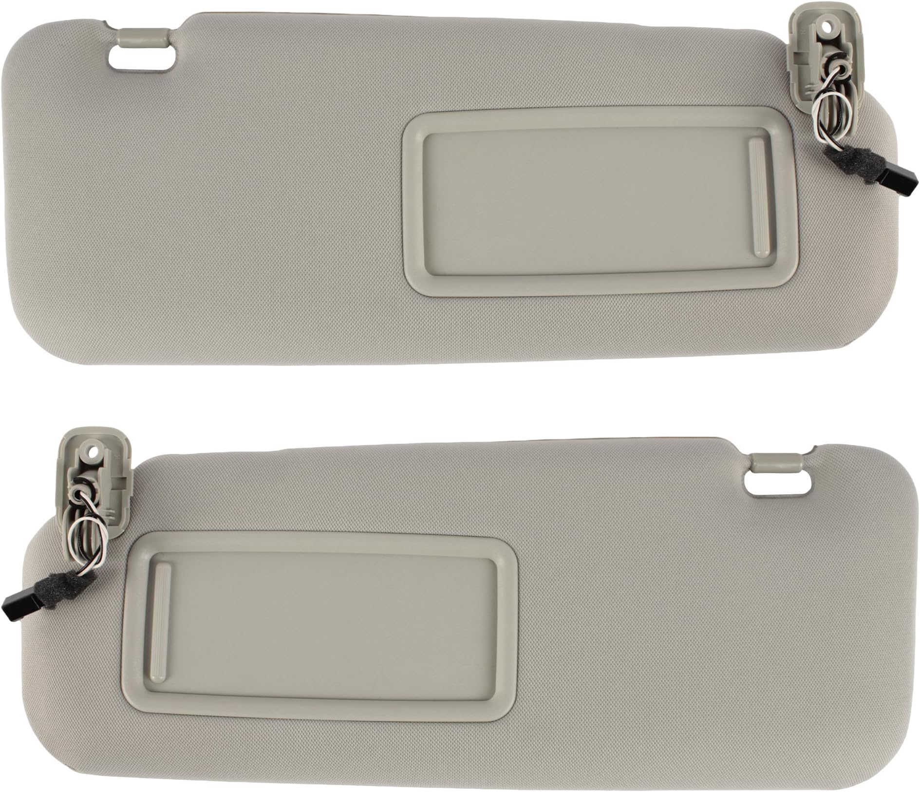 Complete Left & Right Side Sun Visor Set for Mazda CX-9 2010-2015 - Gray (Replaces TD11-69-320C-75, TD12-69-320C-75, TD11-69-270B-75, TD12-69-270B-75) (Gray)