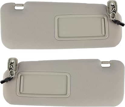 Complete Left & Right Side Sun Visor Set for Mazda CX-9 2010-2015 - Gray Replaces TD11-69-320C-75, TD12-69-320C-75, TD11-69-270B-75, TD12-69-270B-75 Gray