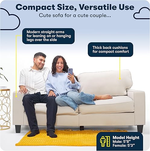 Miniatura 86 de Serta Palisades Sofás Tapizados para Sala, Sofá de Diseño Moderno, Tela, gris (Glacial Gray) gris (Glacial Gray),Beige,Marrón,Alforfón Beige,Marrón