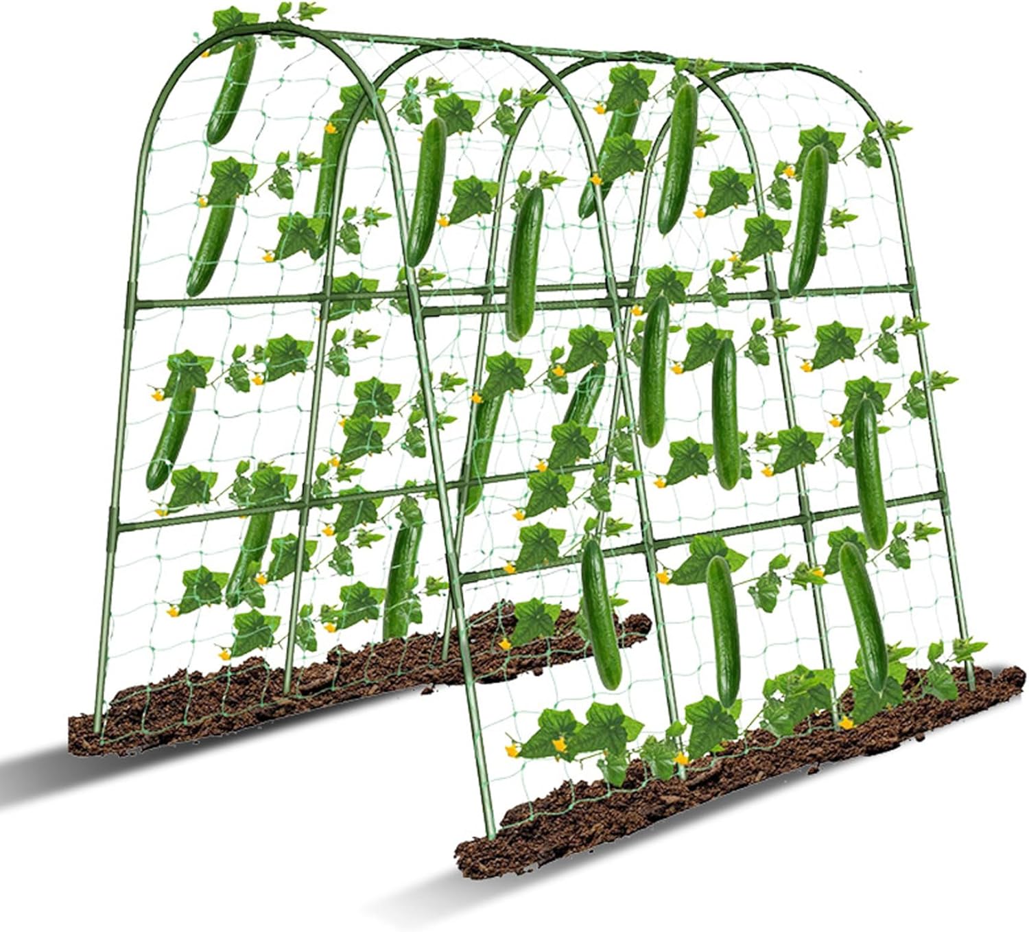 Garden Arch Trellis, Garden Arch Trellis for Climbing Plants, 47.2X 47.2 inch U-Shaped Plant Support, Rust-Resistant Plastic Coated Cucumber for Tomatoes Peas Flowers