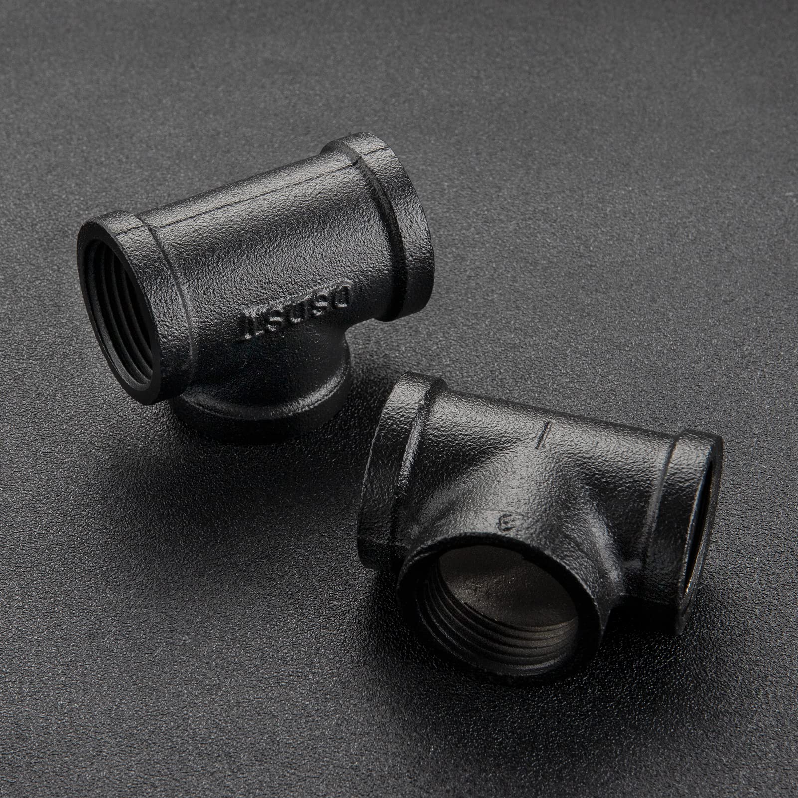 Juego de 10 accesorios de tubería de hierro fundido maleable roscado para fontanería vintage retro steampunk industrial